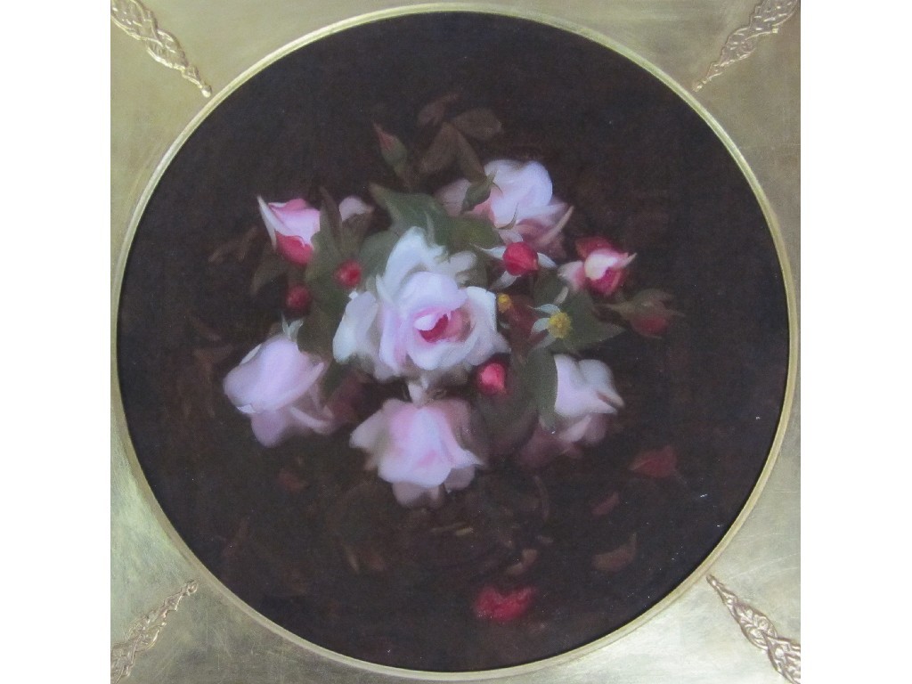 Appraisal: JAMES STUART PARK - PINK ROSES Oil on canvas x