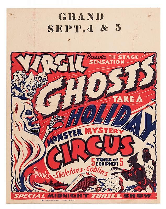 Appraisal: Virgil Presents the Stage Sensation Ghosts Take a Holiday Monster