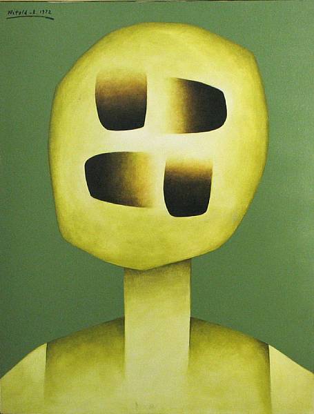 Appraisal: Witold-K Polish born Untitled Abstract forms Untitled Abstract head first