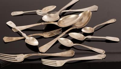 Appraisal: A small quantity of German silver flatware standard mixed approximately