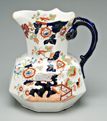 Appraisal: Mason's ironstone pitcher Asian ming tree style decoration with cobalt