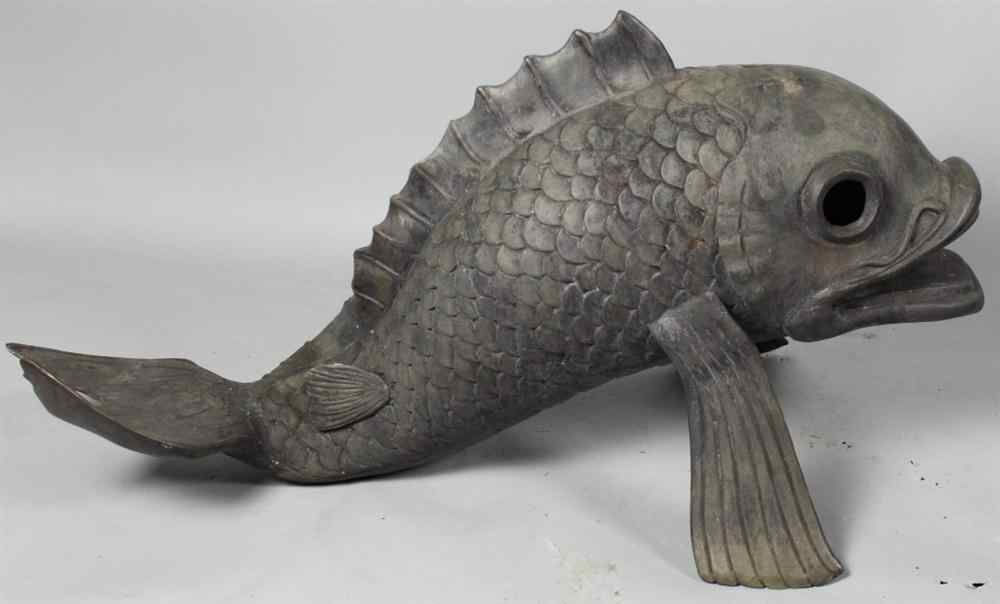 Appraisal: JAPANESE BRONZE MODEL OF A CARP cast with stylized scales