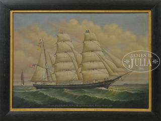 Appraisal: PERCY A SANBORN American - SHIP PORTRAIT OF THE BARQUE