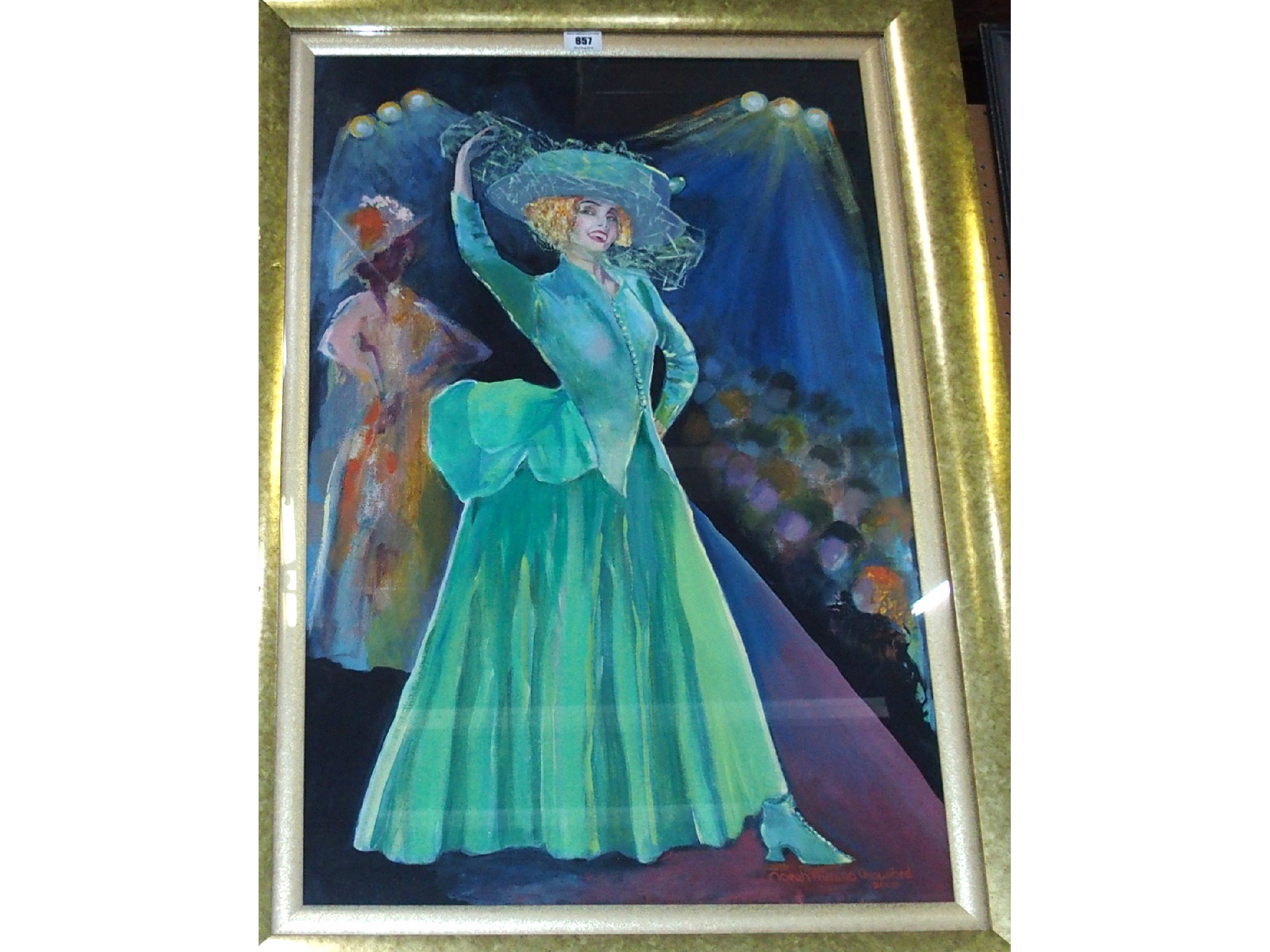 Appraisal: NORAH NIMMO CRAWFORD Showtime signed and dated acrylic on board