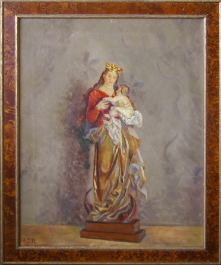 Appraisal: American School th Century Figure of the Madonna and Child