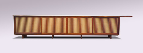 Appraisal: GEORGE NAKASHIMA Extraordinary walnut buffet with pinned and dovetailed case