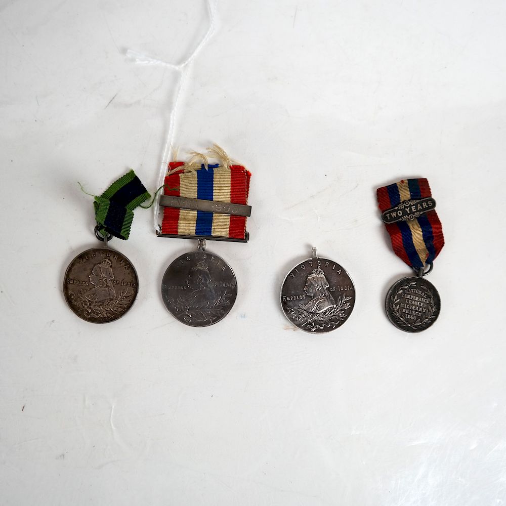 Appraisal: Three Military Temperance British Medals Two Victoria Empress of India