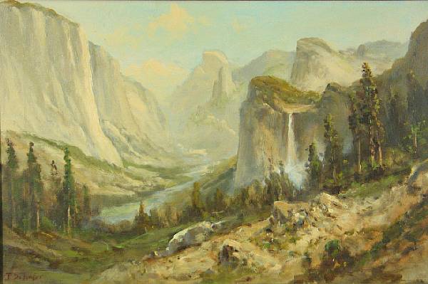 Appraisal: n a Frederick Ferdinand Schafer German American - 'Yosemite Valley'