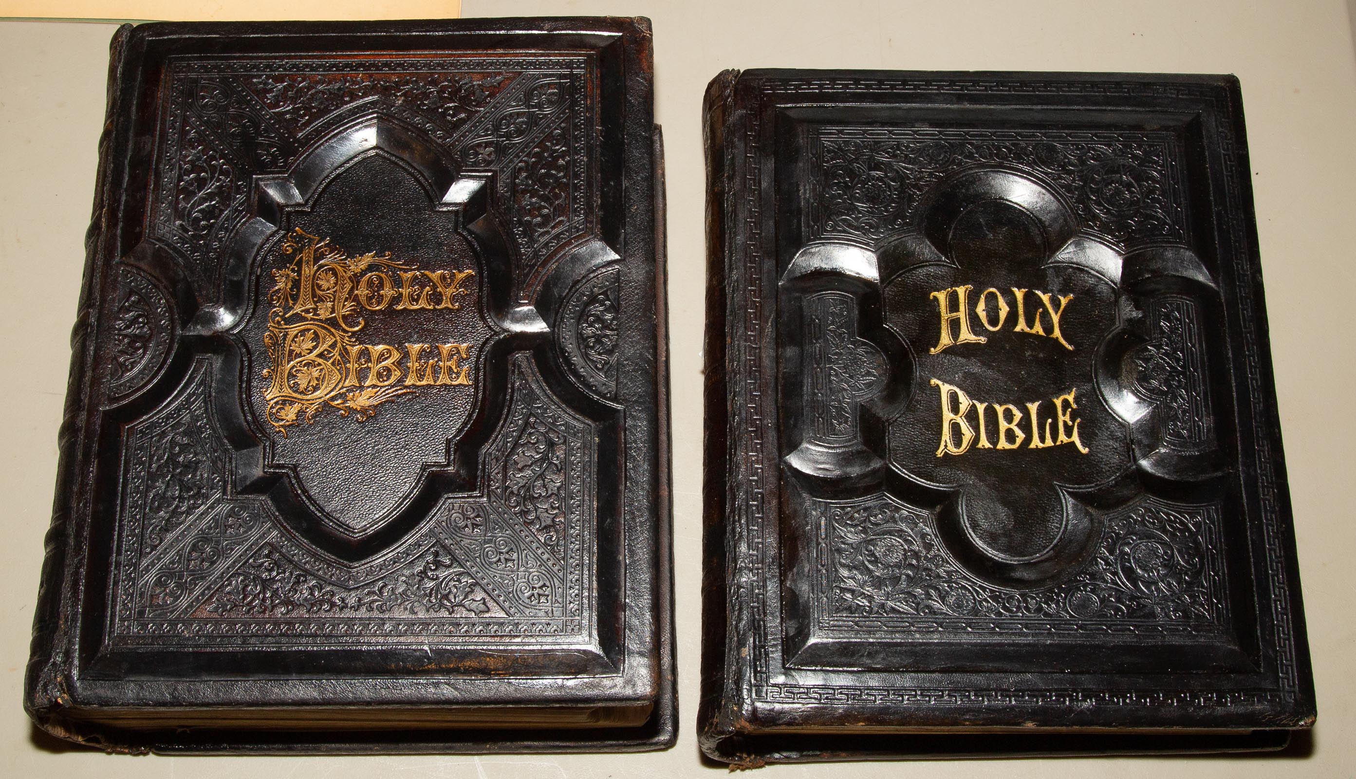 Appraisal: TWO FAMILY BIBLES Including THE NATIONAL COMPREHENSVE FAMILY BIBLE London