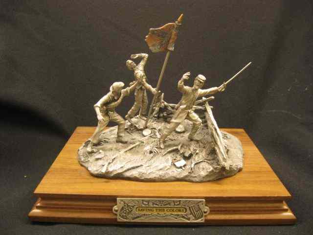 Appraisal: Chilmark Pewter Civil War Figurine ''Saving the Colors'' of with