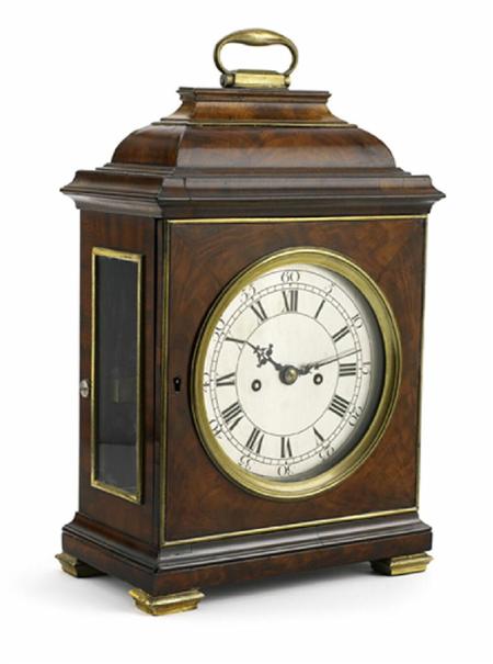 Appraisal: A Regency mahogany bracket clock and bracket en suite the