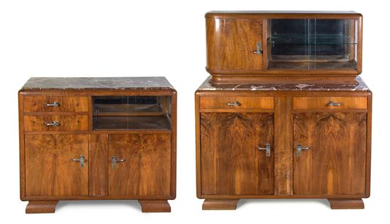 Appraisal: Sale Lot An Art Deco Walnut and Oak Dining Suite