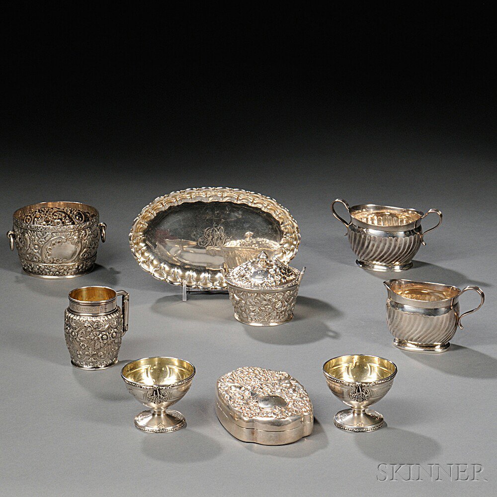 Appraisal: Nine Pieces of American Silver Hollowware eight sterling silver including