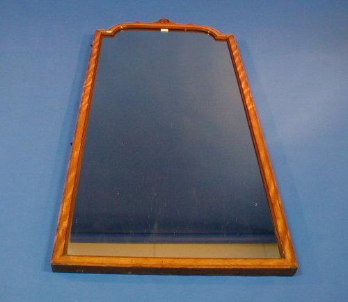 Appraisal: A late Victorian satinwood framed mirror wide high