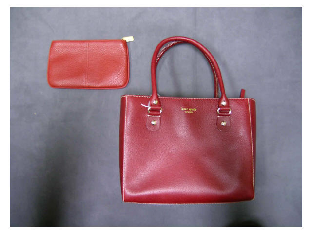 Appraisal: Kate Spade New York red leather handbag with double straps