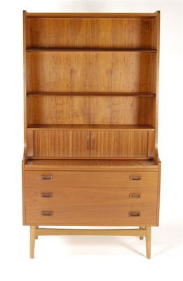 Appraisal: A 's tak bureau bookcase probably designed by Heal's label