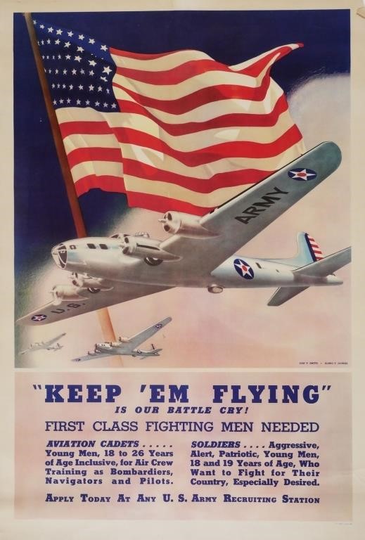 Appraisal: Lt Colonel Tom Woodburn WWII US Army Air Corps Poster