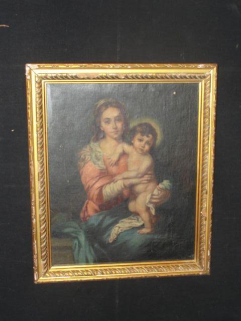 Appraisal: Old Master Oil on Canvas of Mother with Child Unsigned