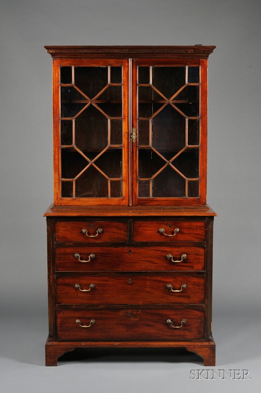 Appraisal: George III Bookcase and Chest of Drawers late th century