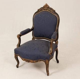 Appraisal: DECORATIVE FRENCH LOUIS XV STYLE FAUTEUIL DECORATIVE FRENCH LOUIS XV