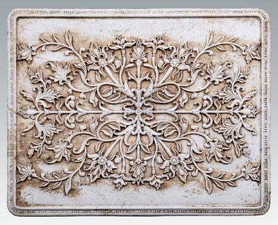 Appraisal: White marble architectural panel or tabletop rectangular with rounded corners