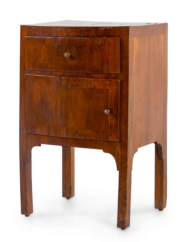 Appraisal: A Continental Fruitwood Veneered Commode TH A Continental Fruitwood Veneered