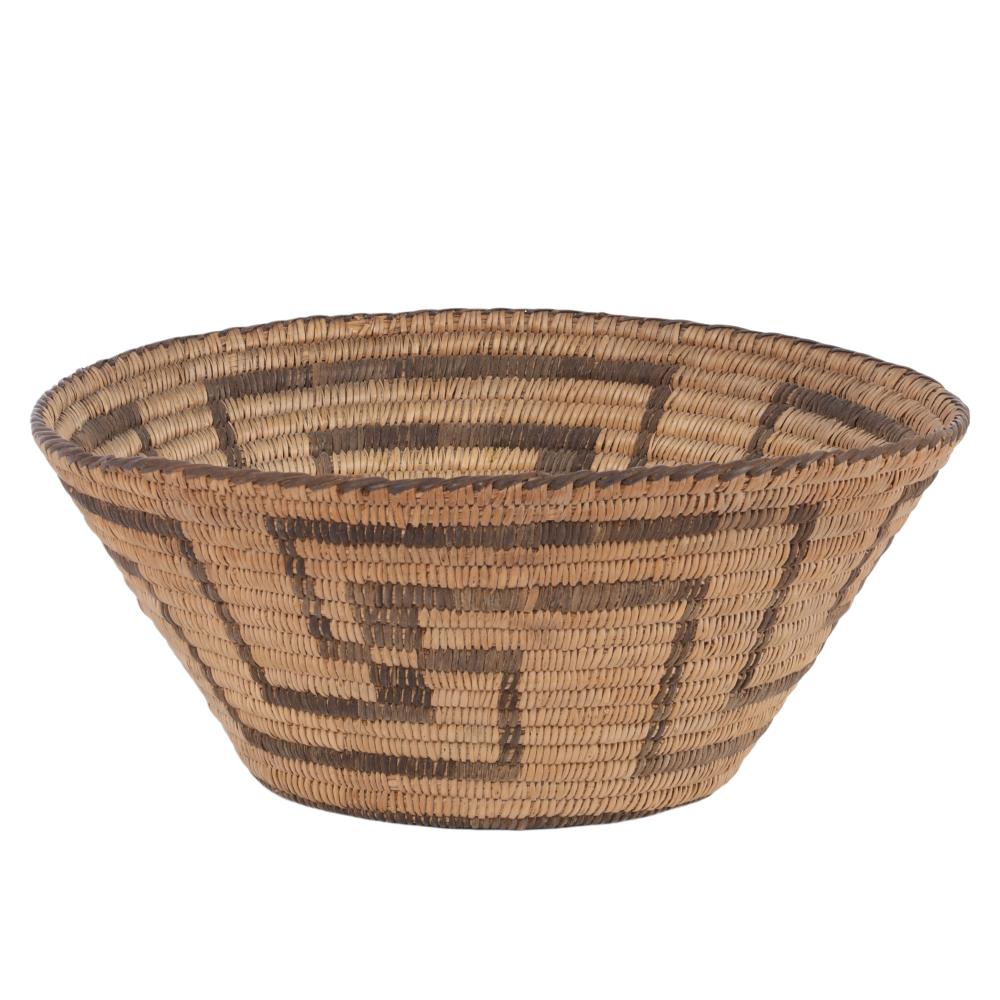 Appraisal: SOUTHWEST PIMA NATIVE AMERICAN INDIAN COIL BASKET BOWL H X