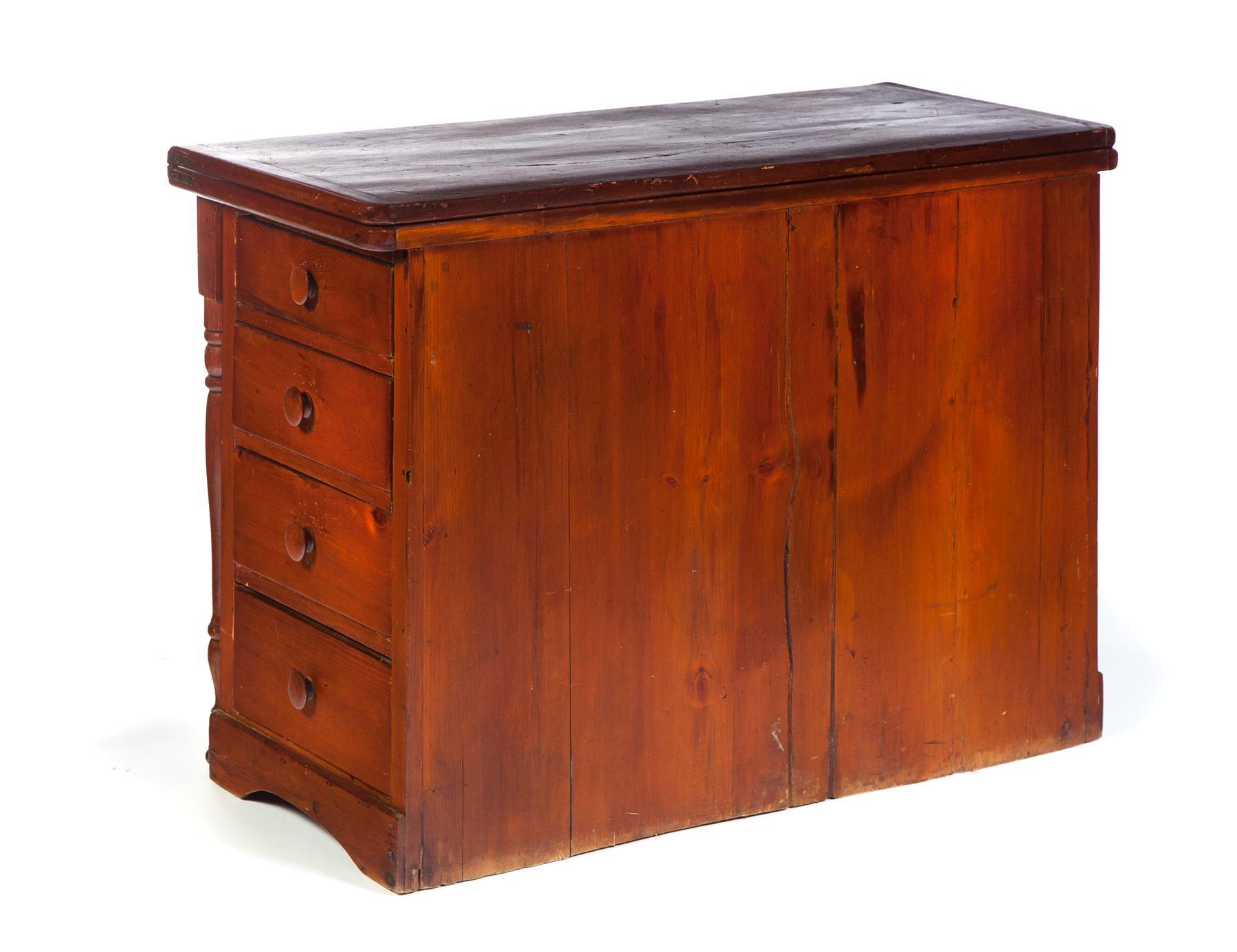 Appraisal: GATELEG DESK Mid th century cherry with poplar secondary Eight