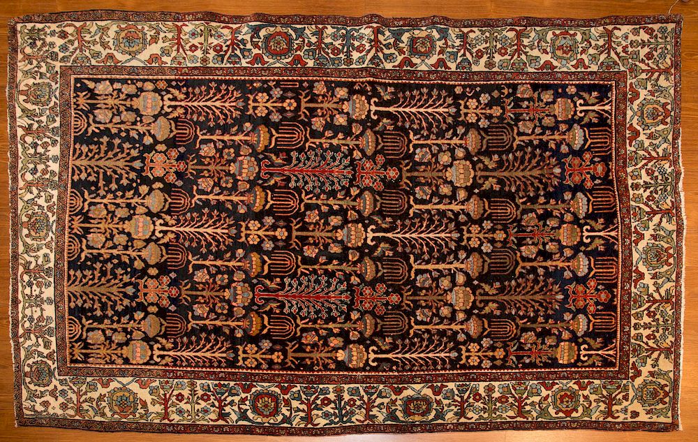 Appraisal: Antique Feraghan Sarouk rug approx x Persia circa Condition Reduced