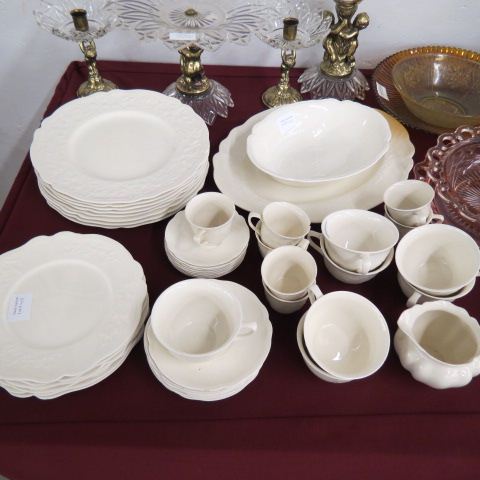 Appraisal: pc Lot of Johnson Brothers China ivory raised floral design