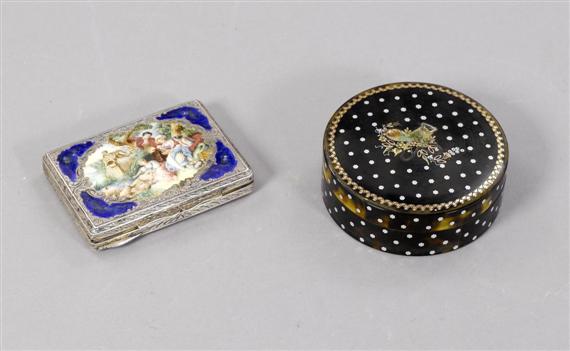 Appraisal: LOT OF BOXES French and Italian th th century tortoiseshell