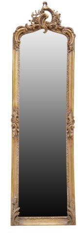 Appraisal: Louis XV style shaped giltwood and composition wall mirror late