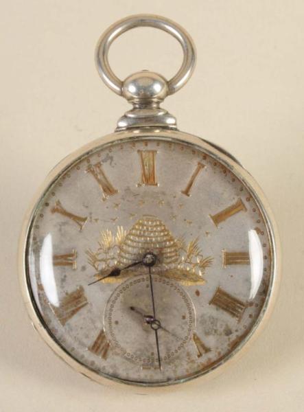 Appraisal: Tobias English Pocket Watch Description Circa Silver case Movement with