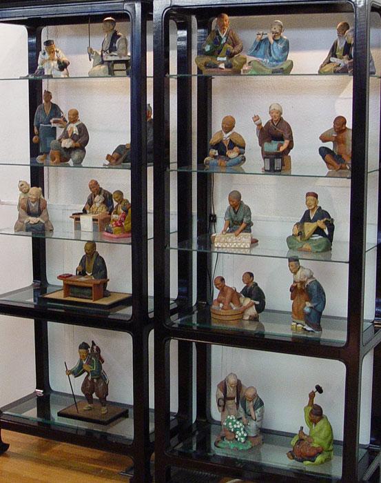 Appraisal: JAPANESE POTTERY HAKATA DOLL FIGURES Sold as a collection Highlights