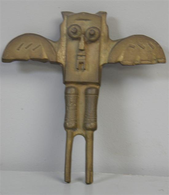 Appraisal: Romarin 'Owl' signed and dated in casting on reverse bronze