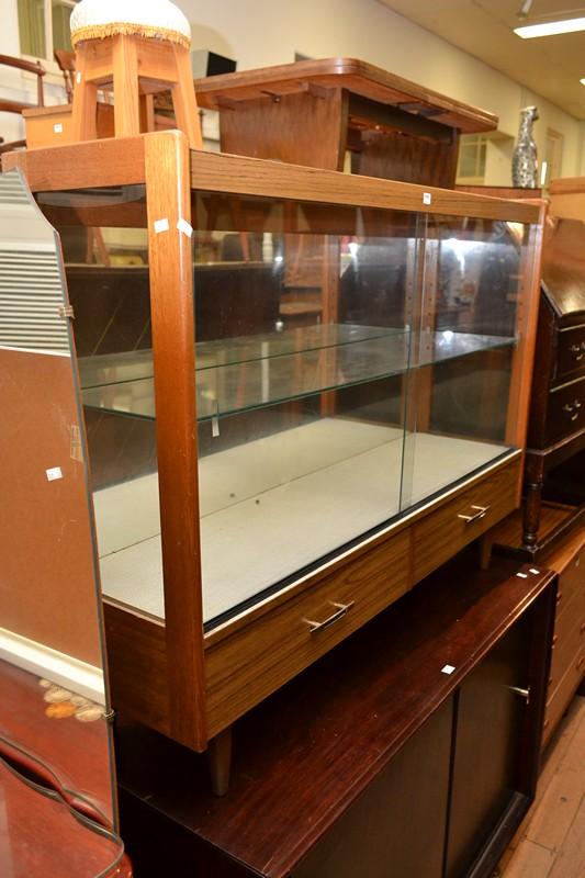 Appraisal: A 'S OAK DISPLAY CABINET WITH SLIDING DOOR A 'S