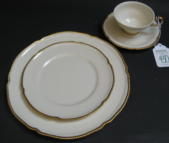 Appraisal: THIRTY-NINE PIECE CASTLETON CHINA SET in the Sovereign pattern with