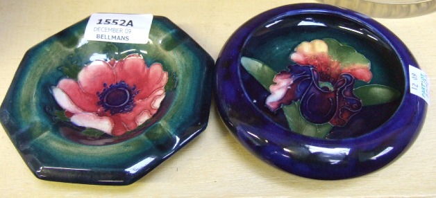 Appraisal: Moorcroft pottery comprising A shallow dish with an inverted rim