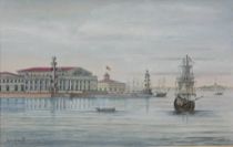 Appraisal: Sadovnikof Friedinoff Russian - Intimate watercolor of a St Petersberg