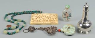 Appraisal: Asian themed items incl Ivory Case st item Chinese ivory