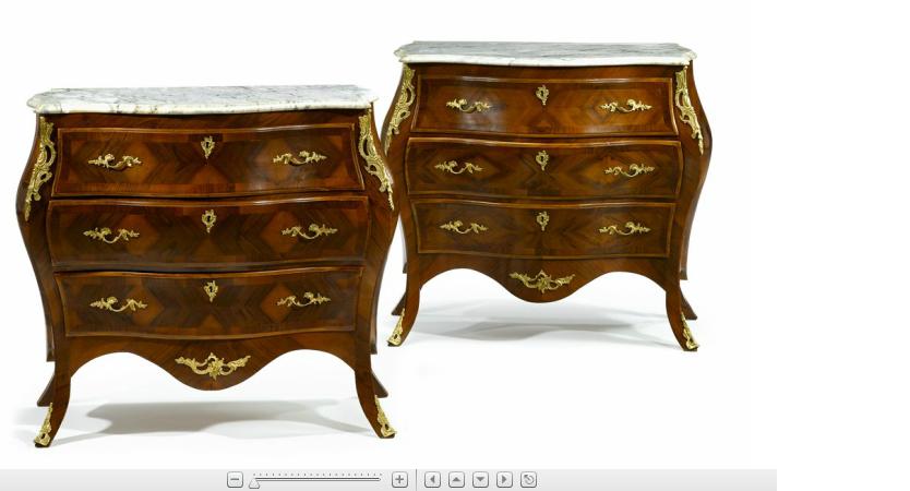 Appraisal: Pair of Louis XV style gilt metal mounted kingwood bombe