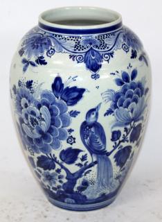 Appraisal: Delft Holland blue white vase Delft Holland LV blue white