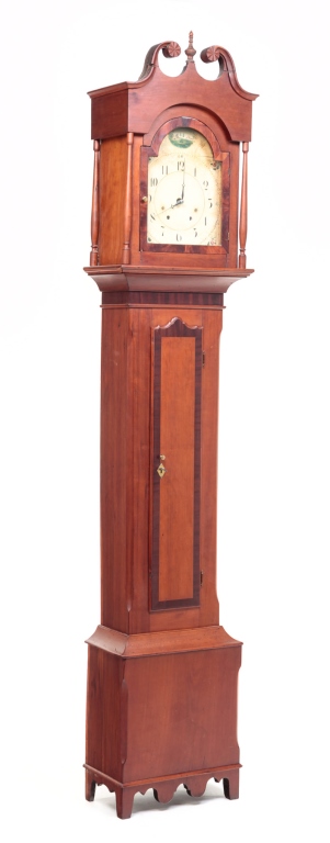 Appraisal: Circa mahogany and cherry By Elijah Warner Bonnet with carved