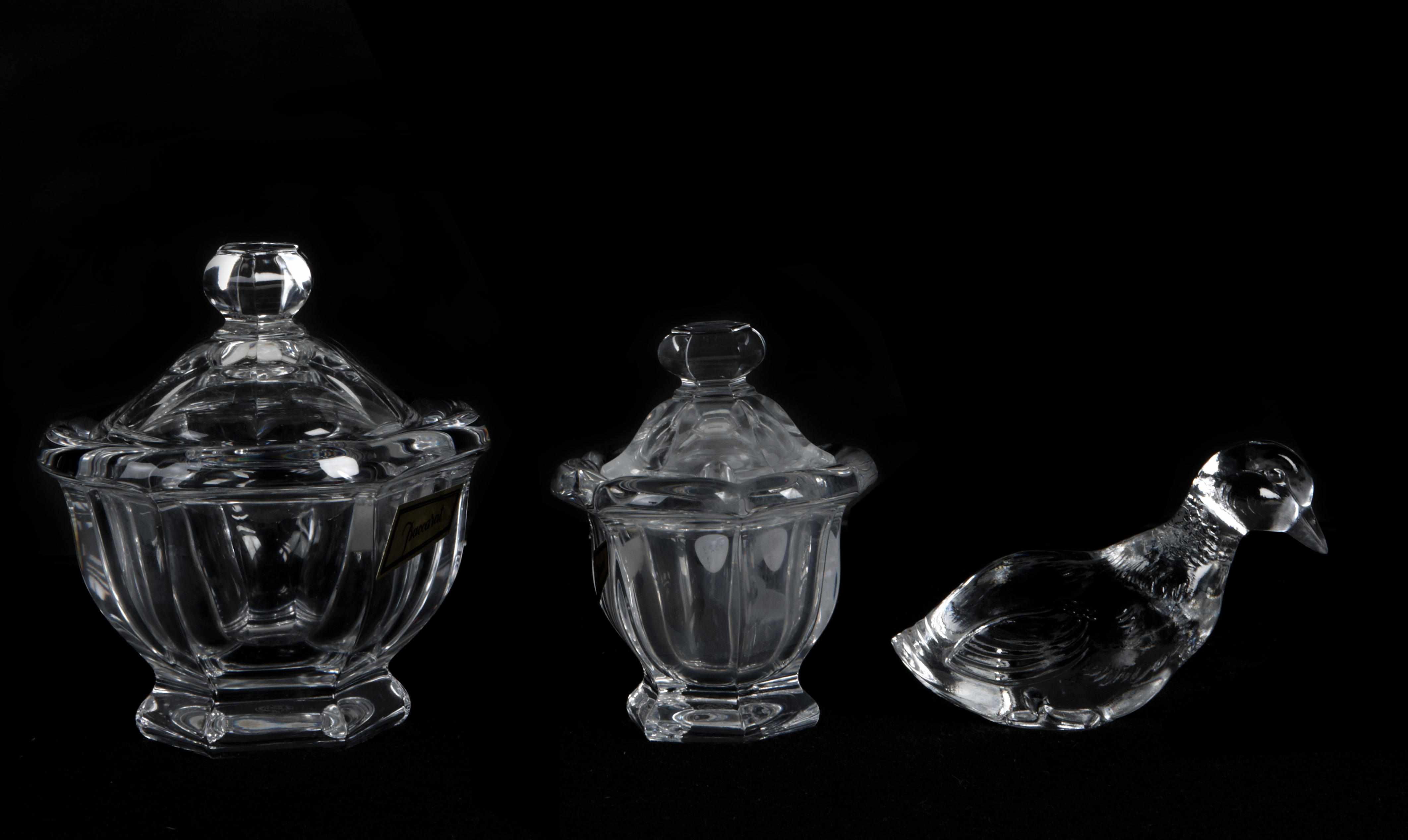 Appraisal: A group of Baccarat glassware Comprising a rectangular jardiniere two