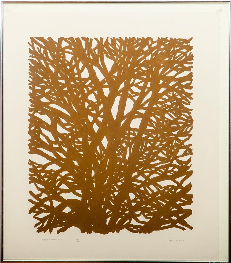 Appraisal: Ten Eyck Sycamore Offset lithograph in brown on wove paper