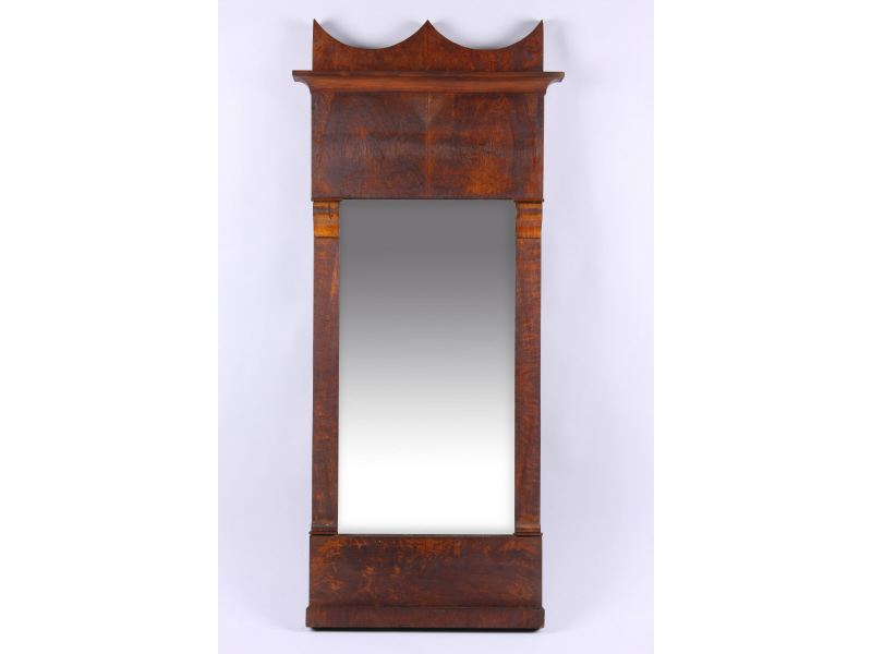 Appraisal: Antique Biedermeier Mirror German or Austrian th c mahogany veneer