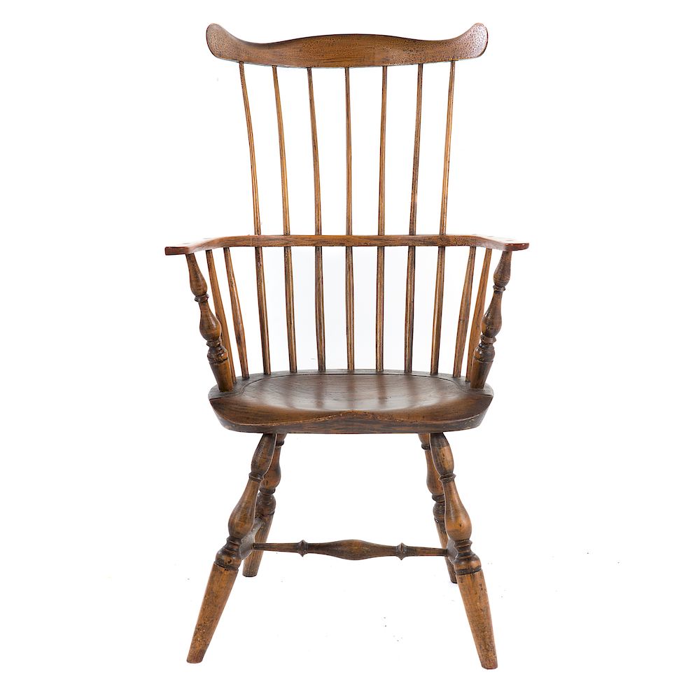 Appraisal: American Windsor Mix Wood Comb-Back Arm Chair Early th century