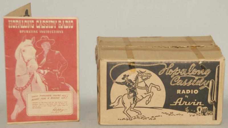 Appraisal: Hopalong Cassidy Radio Box Instruction Sheet Box and instruction sheet