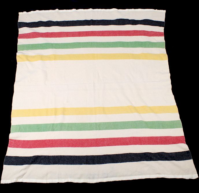 Appraisal: Traditional Striped Wool Trade Blanket For your consideration is this