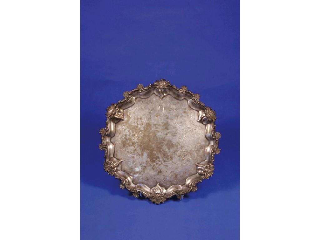 Appraisal: A VICTORIAN SALVER of shaped circular form with a raised